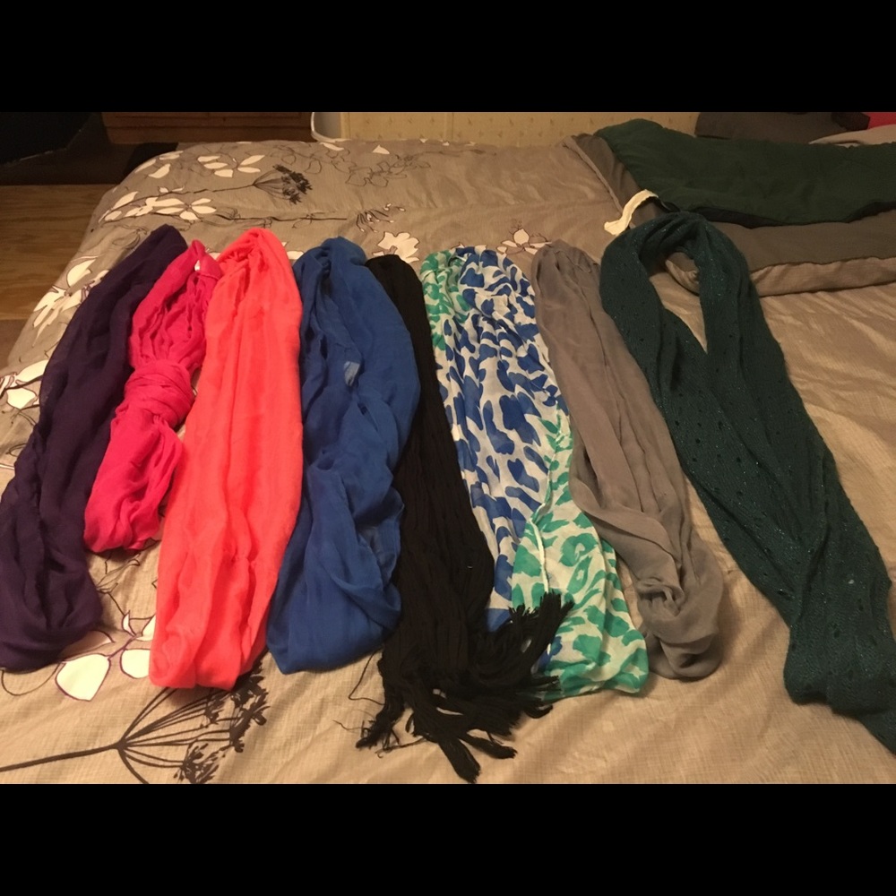 Bundle of infinity scarves